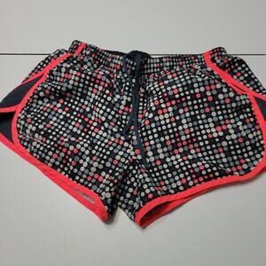 Under Armour Shorts Womens Small Walking Mesh Lined Gray Pink Elastic Waist Pull